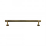 M Marcus Heritage Brass Partial Knurled Design Cabinet Pull with Rose 160mm Centre to Centre